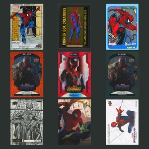 Spider-Man Card Lot 9 Marvel Cards Parallels & Inserts Only Upper Deck Rainbow - Picture 1 of 12