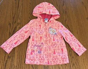 Disney's Frozen Anna & Elsa Light Weight Pink Rain Jacket Girls Size 2T - Picture 1 of 10