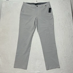 Travis Mathew Pants Mens 36x32 Gray Flat Front Golf Stretch Performance - Picture 1 of 7