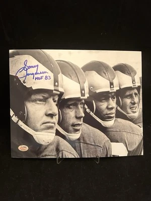 Foto autografiada firmada por SONNY JURGENSEN "HOF 83" Philadelphia Eagles certificado de autenticidad SGC Foto 1 de 4