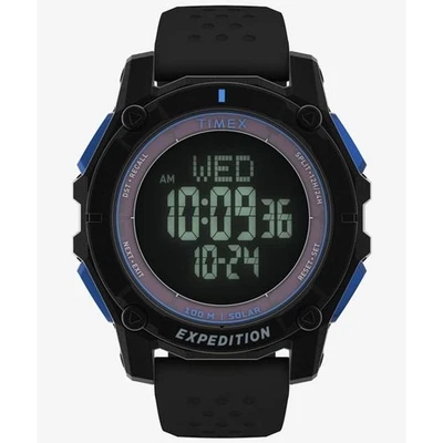 Reloj Solar Timex Expedition Ridge Digital Negro 49mm Estuche Resina 100m Foto 1 de 4