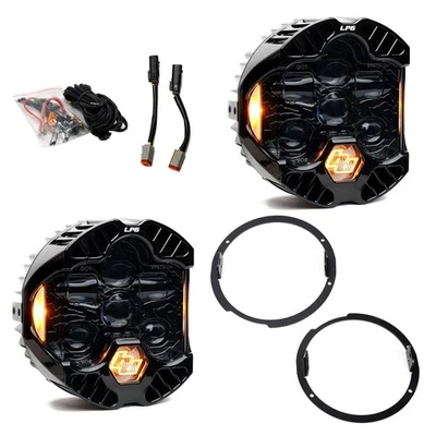 Baja Designs® DOT LP6 Headlight Kit (Amber DRL) for Jeep Wrangler JK w/Halogen - Image 1 of 3