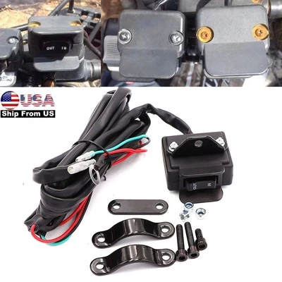 Rocker Thumb Handlebar Control Line Mounting Bracket Kit Winch Switch ATV UTV - Image 1 of 4