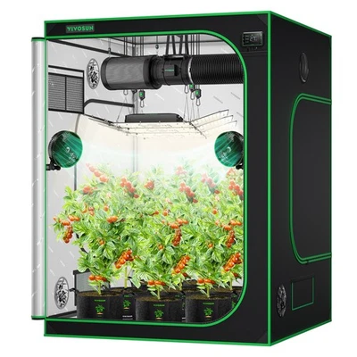 VIVOSUN S558 Growzelt 150x150x200cm Growbox Gewächshaus Grow tent Growschrank