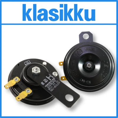 Pair TOYOTA LAND CRUISER FJ40 FJ45 BJ40 BJ45 HJ40 HJ45 FJ55 VX80 DENSO HORN 12V - Image 1 of 4