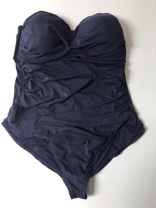 Anne Cole Women’s’ One Piece Swimsuit, Twist Front. Size 16, Navy Blue. - Picture 1 of 23