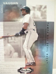 2002 FLEER BOX SCORE 1ST EDITION GREG VAUGHN # 108 TAMPA BAY 002/100 BOX48 - Picture 1 of 1