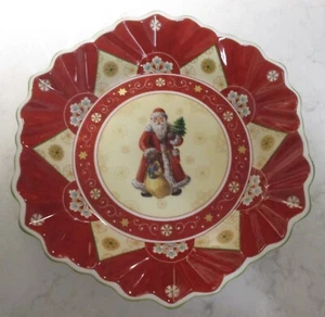 Villeroy & Boch Mettiach "Toy's Fantasy" Santa Christmas Porcelain Bowl 9.5" NEW - Picture 1 of 13