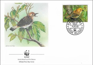 Rarotonga Monarch Flycatcher Bird Pomarea Dimidiata Nature Cook Islands FDC 1989 - Picture 1 of 1