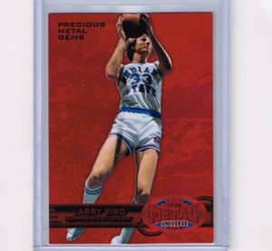 LARRY BIRD 2011-12 FLEER RETRO PRECIOUS METAL GEMS RED # 1/150 INDIANA STATE