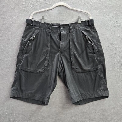 Abercrombie & Fitch Men Shorts 33 Black Military Cargo Pockets Utility Mid Rise - Image 1 of 4