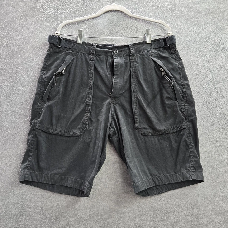 Abercrombie & Fitch Men Shorts 33 Black Military Cargo Pockets Utility Mid Rise - Image 1 of 4