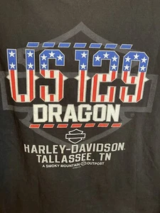 Harley Davidson Long Sleeve T Shirt X-Large Tallassee Tennessee US 129 Dragon - Picture 1 of 7