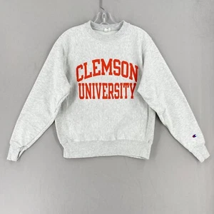 Vintage Clemson Tigers Champion Reverse Weave Sweatshirt Size Small Gray Y2K - Picture 1 of 11