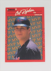 1990 Donruss Baseball Cal Ripken Jr. MVP No Dot Error Card #BC-18 Rare