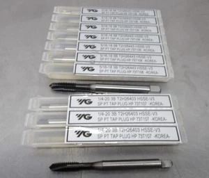 Lot of 10 NEW! Asstd. YG HSS Spiral Point Plug Taps (7)5/16-18 3B (3)1/4-20 3B - Picture 1 of 3