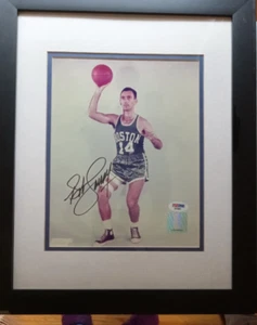 13 x 16 Foto AUTOGRAFIADA enmarcada Boston Celtics Legend BOB COUSY ADN PSA!!¡! - Imagen 1 de 3
