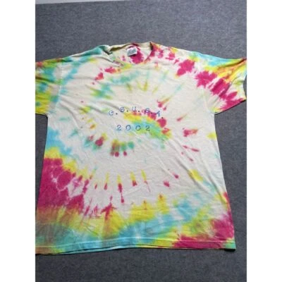 Винтажная футболка 2002 GSusaTie Dye фестиваль спиральный узор летние вибрации размер L - Изображение 1 из 4