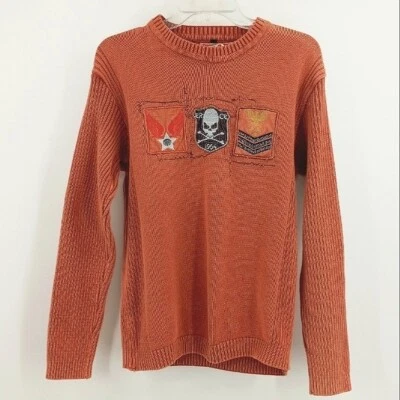 ROTHCO Authentic Vintage Apparel Fitted Military Style  Patch Detail Sweater M - Image 1 of 4