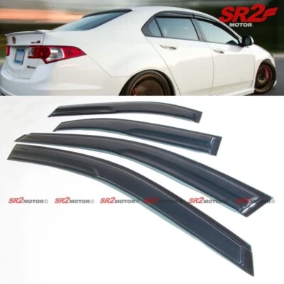 Protector contra la intemperie 3D ondulado para pantalla de ventana viseras deflector se adapta a 09-14 Acura TSX Foto 1 de 4