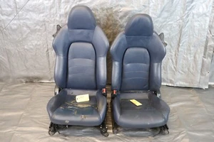 2006 2007 HONDA S2000 AP2 F22C OEM BLUE LEATHER DRIVER N PASSENGER SEATS #3357 - Picture 1 of 15