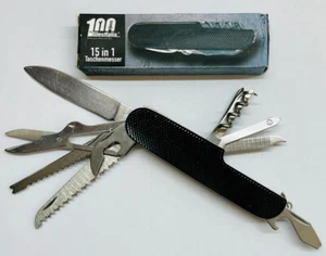 Westfalia Multifunktionsmesser 15-in-1 Taschenmesser Messer Schwarz - Bild 1 von 7