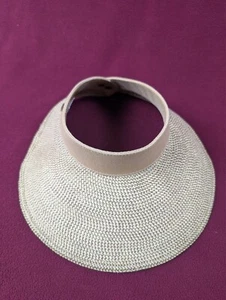 Scala sun Hat visor casual beach Women's cotton paper blend wide brim one size - Picture 1 of 12