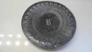 Vintage! 1903-1941 The Wallingford Co.10" Pierced Serving Tray #3089N Silver Pl - Picture 1 of 5