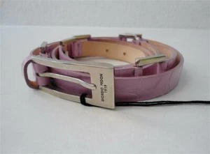 CINTURA GIORGIO FEDON IN PELLE CON FIBBIA DA DONNA NUOVA ROSA/LILLA 75/90 - Imagen 1 de 1
