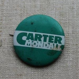 Carter Mondale Campaign Button Vintage Pinback - Picture 1 of 2