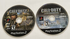 PS2 - 2-Pack Lot Call of Duty 3 & Finest Hours - Disc Only - Tested & Guaranteed