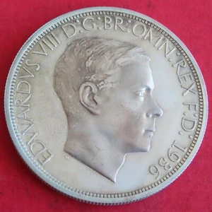 EDWARD VIII 1936 .925 STERLING SILVER PROOF PATTERN GEORGE & DRAGON CROWN - ME - Picture 1 of 2