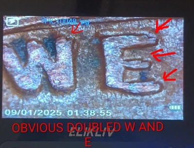 1951 D Lincoln Wheat Penny Double Die Obverse FS-101 Error Cent - Image 1 of 4