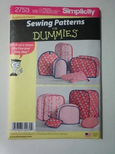 Simplicity 2753 Sewing for Dummies Appliance Covers Pattern Oven Mitt Potholder - Picture 1 of 6