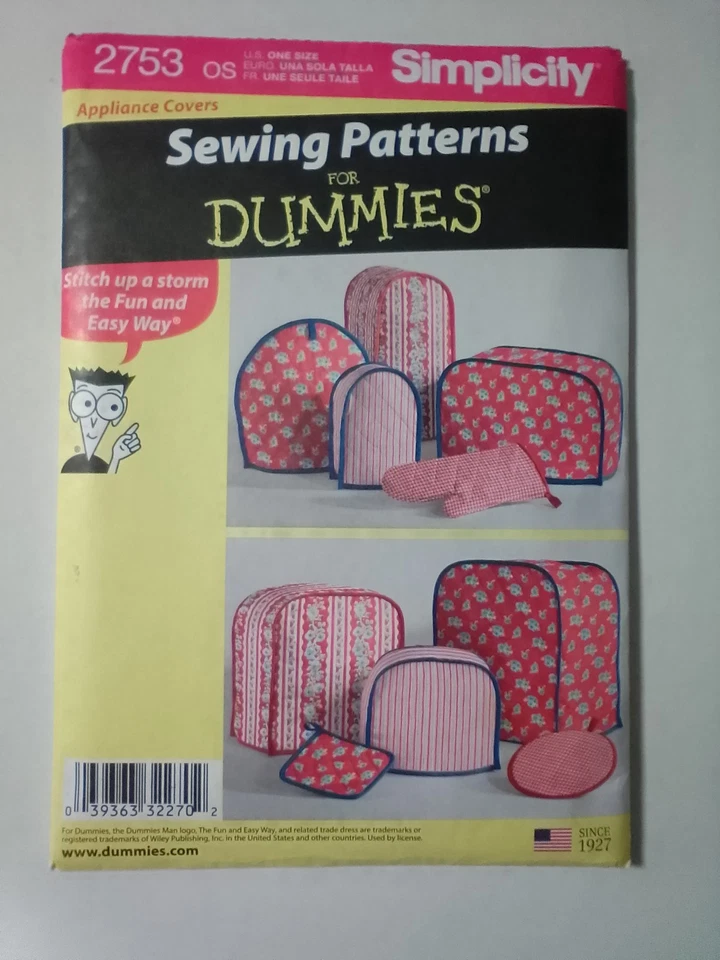 Simplicity 2753 Sewing for Dummies Appliance Covers Pattern Oven Mitt Potholder - Image 1 of 4