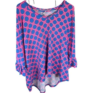 Top túnica Lulu B para mujer 1X Resort sin arrugas playa preppy club de campo boho - Imagen 1 de 11