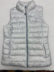 Gap Warmest Puffer Vest Gray Print Women's Xsmall  - Picture 1 of 9