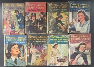 1943-1947 Hardcover DJ 1st Edition Cherry Ames Lot Of 8- Helen Wells Army Nurse - Picture 1 of 19