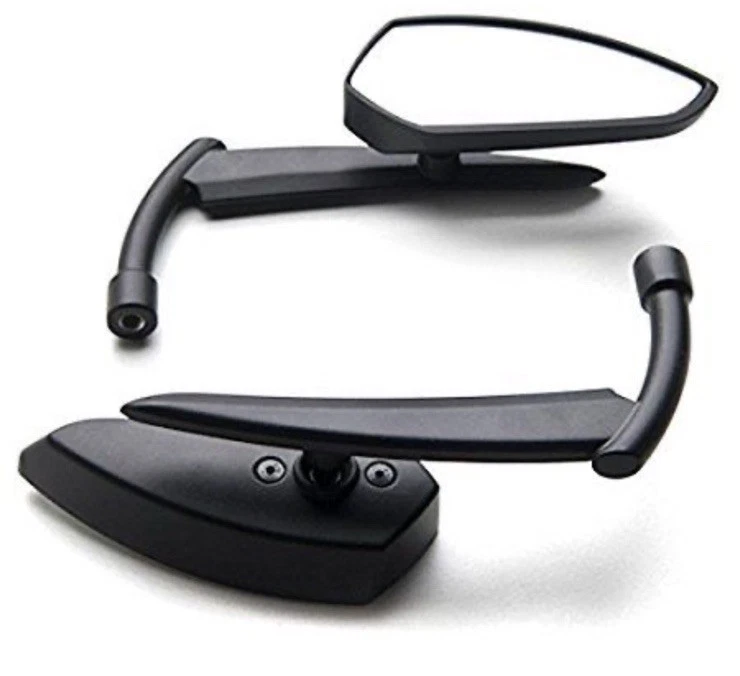 Custom Rear View Mirrors Black Pair For Yamaha Raider S XV 1900 XV1900 - Imagem 1 de 1