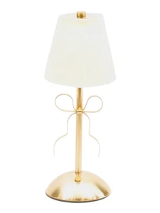 MERKURY 12in White Metal Bow Rechargeable Touch Lamp touch control - Picture 1 of 1