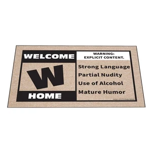 Welcome Home Warning Explicit Content Doormat - Imagen 1 de 2