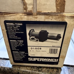 Superwinch T1500 12 Volt 1500lb Winch In Open Box Made In USA - Picture 1 of 5