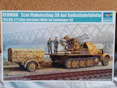 TRUMPETER 1/35 GERMAN 2CM FLAKVIERLING 38 LATE VERSION VEDI DESCRIZIONE - Immagine 1 di 2