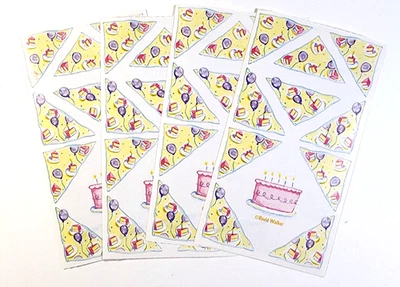 Birthday Photo Corners Colorbok David Walker Stickers 4 sheets 2.5" x 4.5" - Image 1 of 2