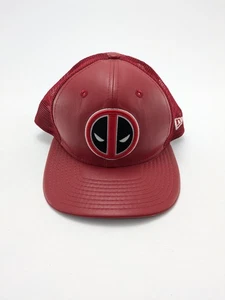 New Era Deadpool Logo Marvel 9Fifty Red Black Mesh Faux Leather Snapback Hat - Picture 1 of 5