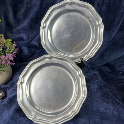 "Juego de 2 platos de pan y mantequilla Wilton Armetale Metal Queen Anne Collection 7""" Foto 1 de 4