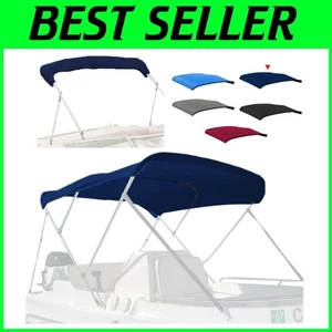 UV-Resistant 4 Bow Bimini Top Replacement Cover - Durable Waterproof Boat Canopy - Foto 1 di 9