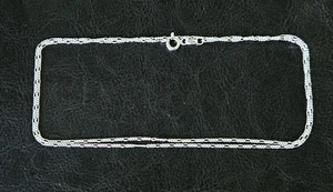 ⛓️NEW ITALY 925 STERLING 24" THIN FIGARO CHAIN NECKLACE 1.2mm MENS - Picture 1 of 6