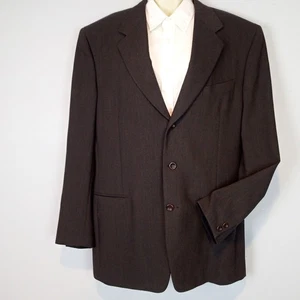 Canali Wool Brown 3 Button  Mens 42L Ventless  blazer jacket - Picture 1 of 16