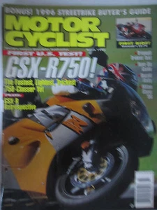 Motorcyclist Magazine March 1996 First US Test GSX-R750 Triumph Trident Ducati - Picture 1 of 2